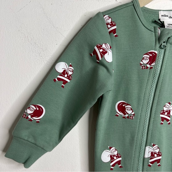 Miles the Label Sleighing It Print Santa Full Zip Coverall - Picture 4 of 9